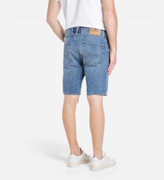 Replay Niebieskie dżinsowe szorty