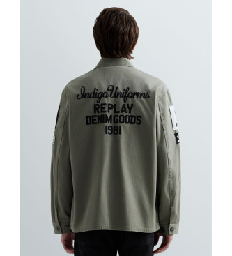 Replay Surchemise avec �cusson et logo vert