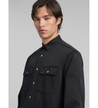 Replay Oxford berhemd schwarz