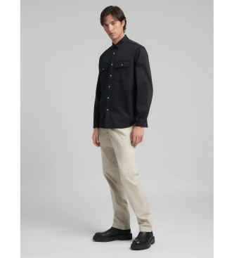 Replay Oxford berhemd schwarz