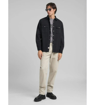 Replay Oxford berhemd schwarz