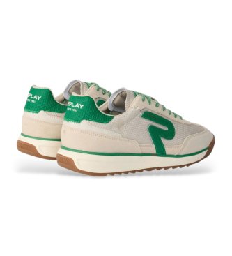 Replay T�nis Yard Tonal em pele cinzenta clara