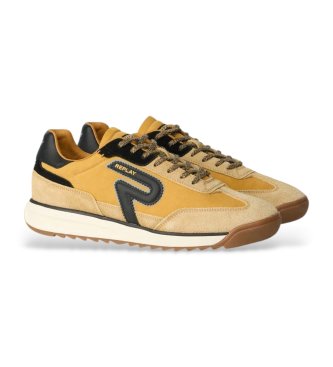 Replay T�nis de couro Yard Union amarelo