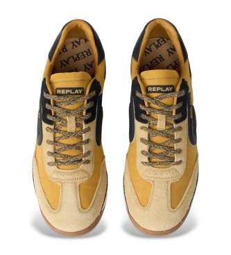 Replay T�nis de couro Yard Union amarelo