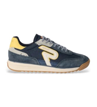 Replay T�nis de couro Yard Union azul-marinho