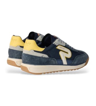 Replay T�nis de couro Yard Union azul-marinho