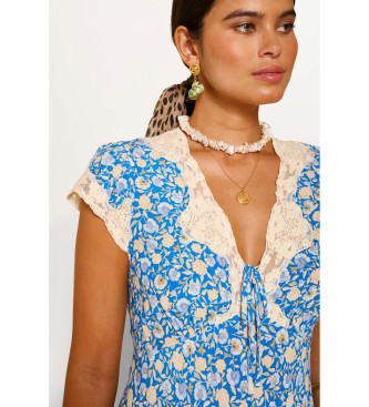Rixo Robe Amari bleue