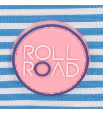 Roll Road Roll Road Rose skoletaske med dobbelt rum og trolley -33x44x13,5cm