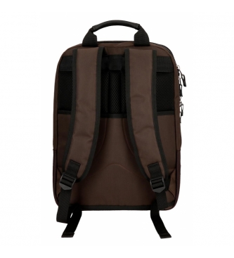 Roll Road Double compartment backpack   32x43x15cm- Brown