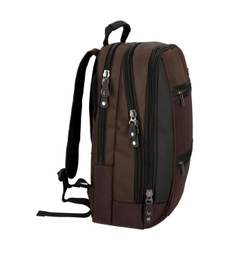 Roll Road Double compartment backpack   32x43x15cm- Brown