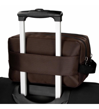 Roll Road Toilet Bag Roll Road Stock adaptable to trolley Brown -26x16x12cm-