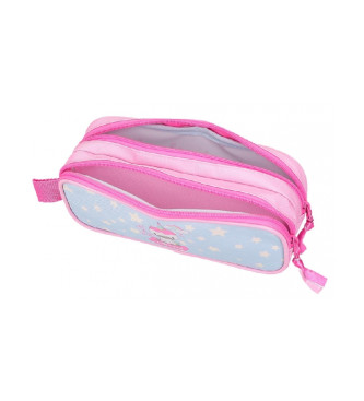 Roll Road Roll Road I am a unicorn two compartment pencil case blue