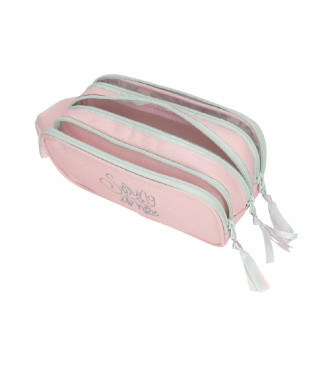 Roll Road Roll Road Spring is here triple compartment pouch pink