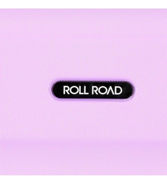 Roll Road Set di valigie rigide 55-65-75 cm Roll Road Flex malva