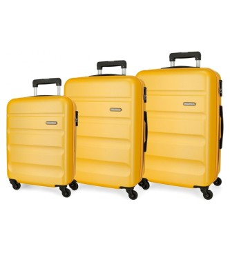 Roll Road Set de mallettes Flex Hard Case 55-65-75cm Flex jaune