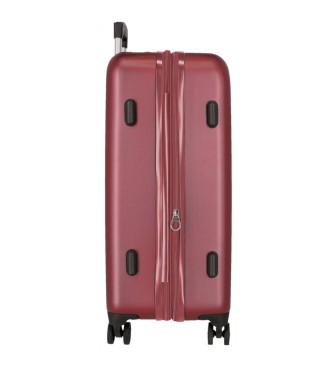 Roll Road Medium Roll Road Cambodia Rigid Medium Suitcase 65cm maroon