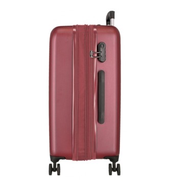 Roll Road Medium Roll Road Cambodia Rigid Medium Suitcase 65cm maroon