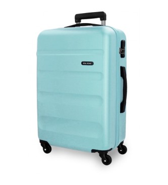 Roll Road Średnia walizka Roll Road Flex Rigid Medium 65cm błękitna