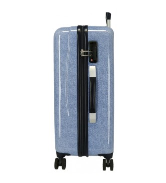 Roll Road Valise moyenne Roll Road Peace rigide 68 cm bleu