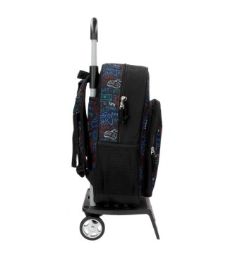 Roll Road Roll Road Next Level Backpack with trolley black -30x40x13cm
