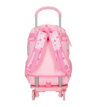 Roll Road 42cm Roll Road Coffee shop backpack with trolley pink
