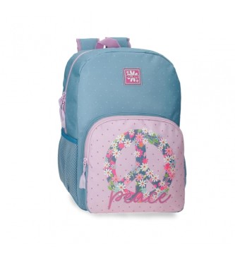 Roll Road Roll Road Peace trolley adaptable sac  dos 42 cm bleu, rose