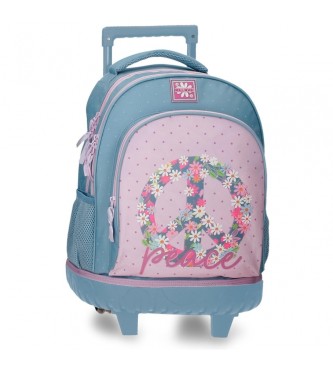 Roll Road Kompaktowy plecak Peace niebieski, różowy