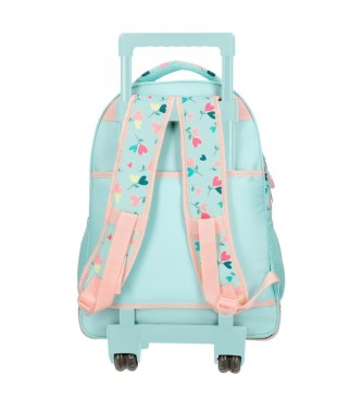 Roll Road Roll Road Queen of hearts compact backpack turquoise, pink