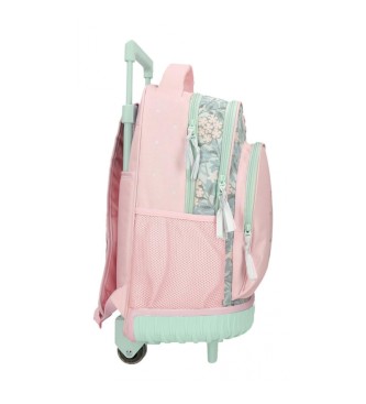 Roll Road Roll Road Spring is here 2R pink rolling backpack