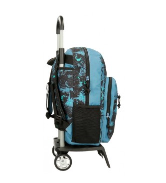 Roll Road Roll Road Soccer 42 cm school backpack with trolley black