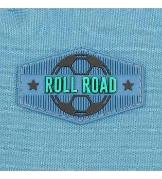 Roll Road Zaino scuola Roll Road Soccer 42 cm con trolley nero