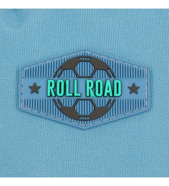Roll Road Roll Road Soccer Zwei-Fach-Trolley aufsteckbarer Schulrucksack schwarz