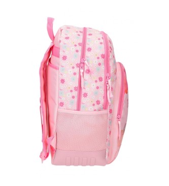 Roll Road Roll Road Coffee shop School Backpack Two Compartments pink