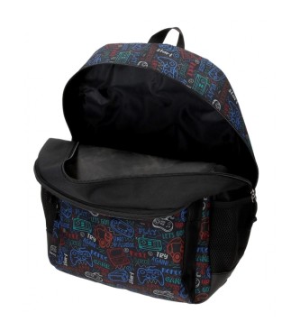 Roll Road Roll Road Next Level Adaptable School Backpack Two Compartments black -33x44x17cm