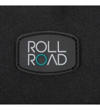 Roll Road Zaino Scuola Roll Road Next Level adattabile Due Scomparti nero -33x44x17cm-