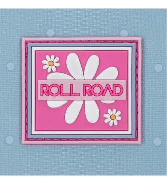 Roll Road Roll Road Peace School Zaino Due Scomparti blu, rosa