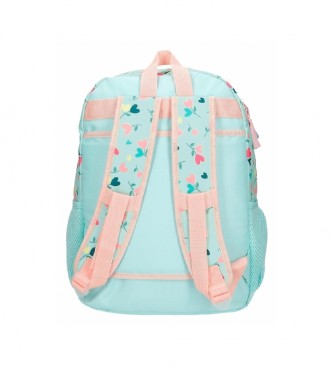 Roll Road Queen of hearts roll road school backpack 40 cm turquoise, pink