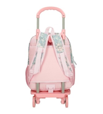 Roll Road Roll Road Spring is here 38 cm school backpack with trolley pink