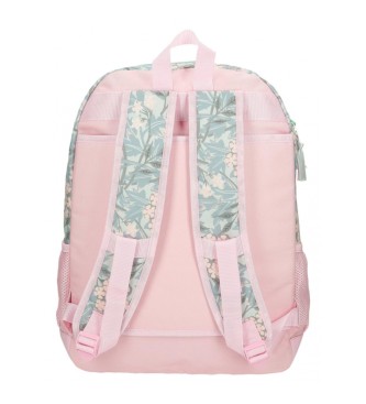 Roll Road Roll Road Spring is here school backpack two compartments pink