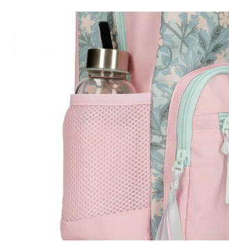 Roll Road Roll Road Spring is here two-compartment school backpack, adaptable to trolley pink