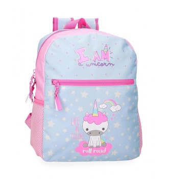 Roll Road Roll Road I am a unicorn 33 cm backpack adaptable to trolley blue