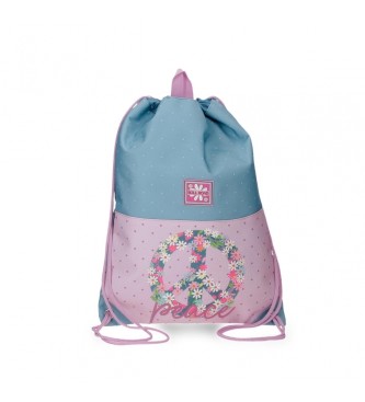 Roll Road Roll Road Peace backpack bag blue, pink