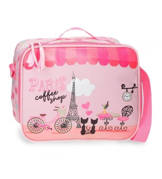 Roll Road Toilet bag with adaptable shoulder strap Roll Road Coffee shop pink