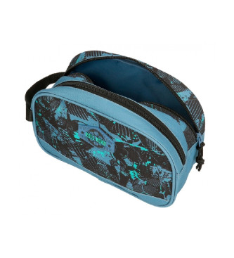 Roll Road Roll Road Soccer double compartment toiletry bag black
