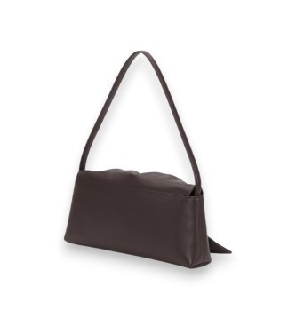Rotate Borsa porta foulard in pelle marrone con nodo