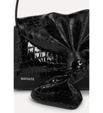 Rotate Knot Sjaal tas zwart croco