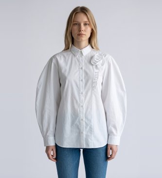 Rotate Akane oversize skjorte hvid
