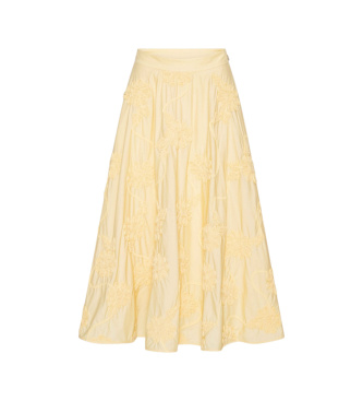 Rotate Spódnica Flower Maxi żółta