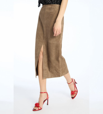 Rotate Jupe Tallulah marron