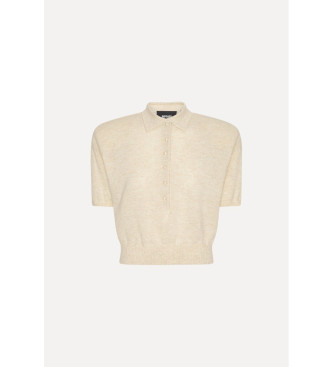 Rotate Polo beige tricot�